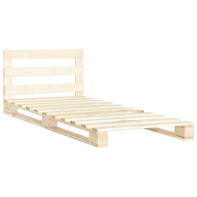 vidaXL Estructura de cama de palés madera maciza de pino 100x200 cm