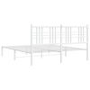 vidaXL Estructura cama sin colchón con cabecero metal blanco 160x200cm