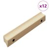 vidaXL Mango Recto 12 uds. Color Madera Natural 130 x 25 x 30 mm