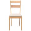 vidaXL Sillas de comedor con cojines 2uds madera maciza natural caucho