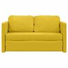 vidaXL Sof&aacute; cama suelo 2 en 1 terciopelo amarillo oscuro 122x204x55 cm