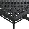 vidaXL Mesa de jard&iacute;n aluminio fundido negro 150x90x72 cm