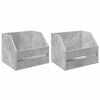 vidaXL Caja para &aacute;lbumes de vinilo 2 uds. Gris Hormig&oacute;n