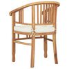 vidaXL Silla 2 pcs Marr&oacute;n 63 x 58 x 89 cm Madera de teca maciza