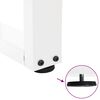 vidaXL Patas para mesa de comedor en forma de V (3 unidades), color blanco, 100 x (72-73,3) cm, acero