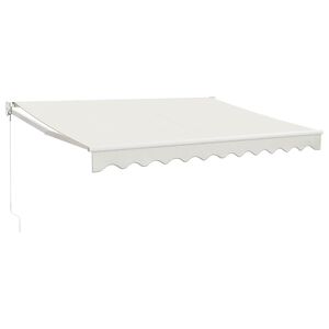 vidaXL Toldo retr&aacute;ctil aluminio y tela color crema 3x2,5 m