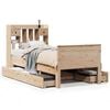 vidaXL Cama con estanter&iacute;a sin colch&oacute;n madera maciza de pino 90x190 cm