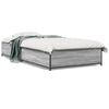 vidaXL Estructura cama madera ingenier&iacute;a metal gris Sonoma 100x200 cm