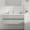 vidaXL Mueble de lavabo madera de ingenier&iacute;a gris Sonoma 100x38,5x45cm