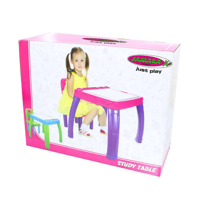 JAMARA Set de mesa y silla infantil 2 piezas Lets Study rosa