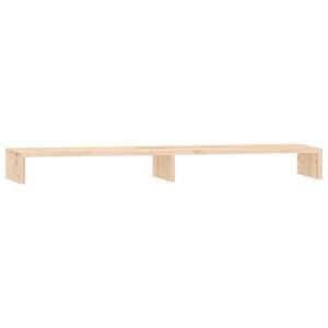 vidaXL Soporte para monitor madera maciza de pino 100x27x10 cm