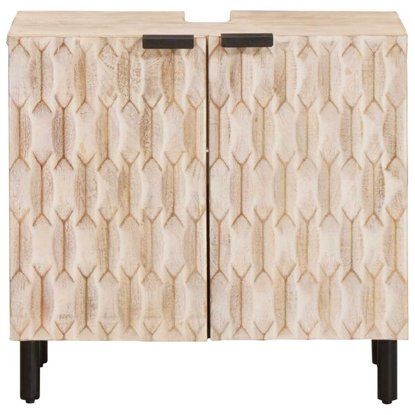 vidaXL Mueble de lavabo para ba&ntilde;o con estante 62 x 33 x 58 cm