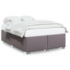 vidaXL Estructura de cama sin colch&oacute;n cuero sint&eacute;tico gris 160x200 cm