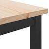 vidaXL Mesa Natural 100 x 50 x 77 cm Madera Ingenierizada y Acero