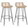 vidaXL Silla de Bar 44 x 46 x 91 cm Hierro redondo de 10 mm
