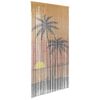 vidaXL Cortina para puerta insectos estampado palmeras 100x200cm bamb&uacute;