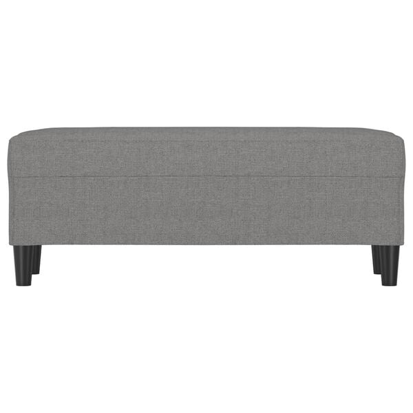 vidaXL Banco de tela gris oscuro 100x35x41 cm