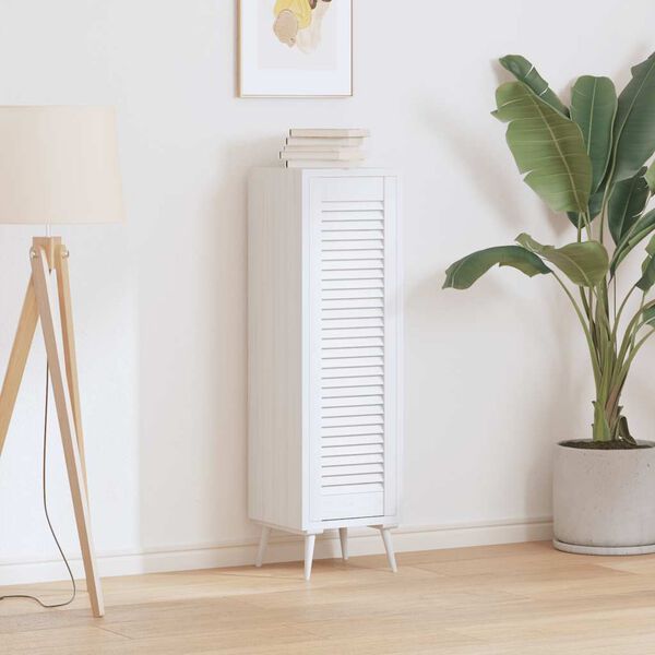 vidaXL Puerta de armario de lamas blanco 99x29,5 cm