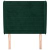 vidaXL Cabecero con orejas de terciopelo verde oscuro 83x23x118/128 cm