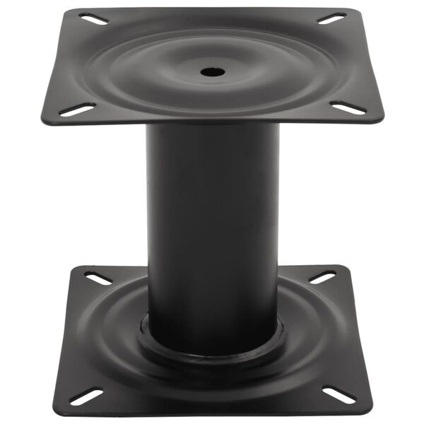 vidaXL Pedestal para asiento de barco acero negro 18 cm