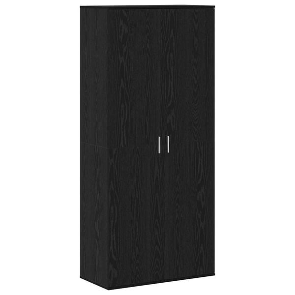 vidaXL Highboard Roble negro 80 x 39 x 178 cm Madera contrachapada