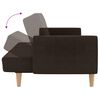 vidaXL Sof&aacute; cama de 2 plazas con reposapi&eacute;s tela marr&oacute;n oscuro