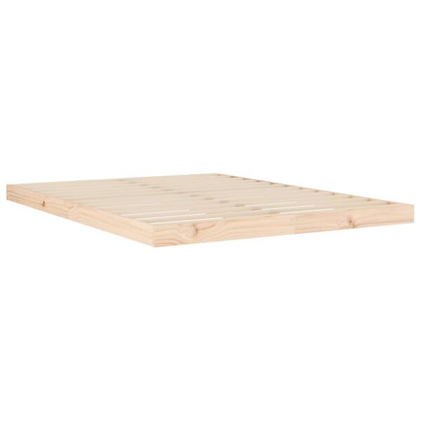vidaXL Estructura de cama sin colch&oacute;n madera maciza de pino 140x190 cm