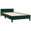 vidaXL Estructura de cama sin colch&oacute;n terciopelo verde oscuro 80x200cm
