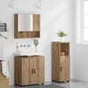 vidaXL Juego de muebles de baño con almacenamiento 3 pcs Roble artisan