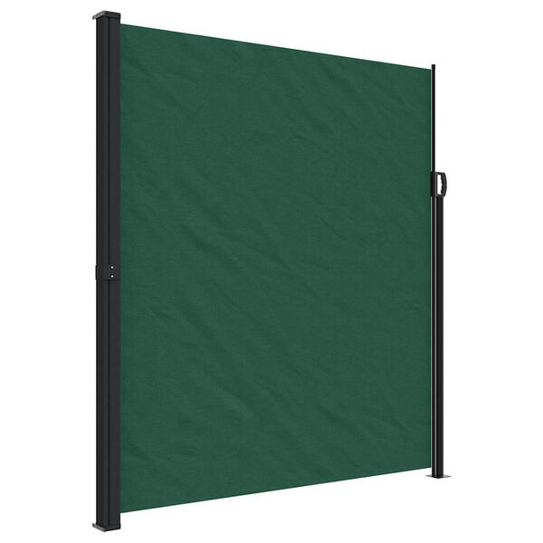 vidaXL Toldo lateral retr&aacute;ctil verde oscuro 220x600 cm