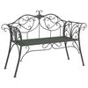 vidaXL Banco de jard&iacute;n 2-N&uacute;mero de plazas 130 x 47 x 90 cm Acero