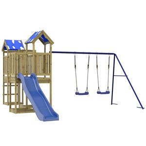 vidaXL Parque infantil de exterior madera de pino impregnada