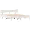 vidaXL Estructura de cama sin colchón madera maciza blanca 200x200 cm