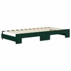 vidaXL Sof&aacute; cama nido con colch&oacute;n terciopelo verde oscuro 90x200 cm