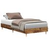 vidaXL Estructura de cama Madera envejecida Madera de ingenier&iacute;a