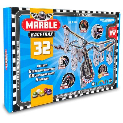 Marble Racetrax Circuito de canicas Set 32 hojas 5 m
