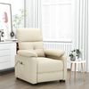 vidaXL Sill&oacute;n elevable tela crema