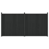 vidaXL Panel de valla 2 uds. 355 x 186,5 cm WPC y Aluminio Negro