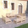 vidaXL Juego de muebles de jard&iacute;n 8 piezas madera maciza de pino