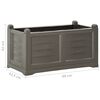 vidaXL Jardinera gris 80x42,5x42 cm PP