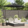 vidaXL Parasol de cantilever tipo plátano Negro 294 x 200 x 254 cm
