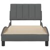 vidaXL Estructura de cama sin colch&oacute;n Hanko tela gris oscuro 80x200 cm
