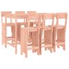vidaXL Juego de muebles de jard&iacute;n 7 pzas madera maciza abeto Douglas