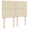 vidaXL Cama box spring con colch&oacute;n tela color crema 140x190 cm