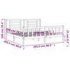 vidaXL Estructura de cama sin colchón madera maciza de pino 200x200 cm