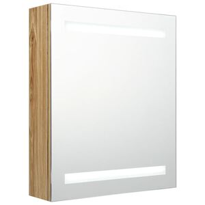 vidaXL Armario de ba&ntilde;o con espejo roble 50x14x60 cm
