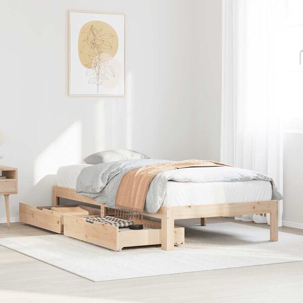 vidaXL Estructura cama con cajones madera maciza pino 100x200 cm