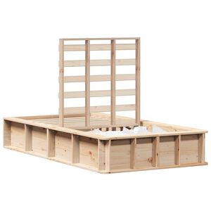 vidaXL Estructura de cama Marr&oacute;n cera 75 x 190 cm