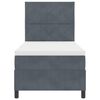 vidaXL Cama tipo Box Spring con colch&oacute;n Gris oscuro 100 x 200 cm tela