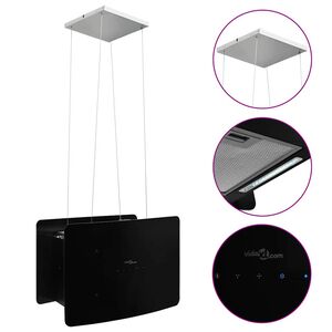 vidaXL Campana extractora colgante t&aacute;ctil LCD vidrio templado